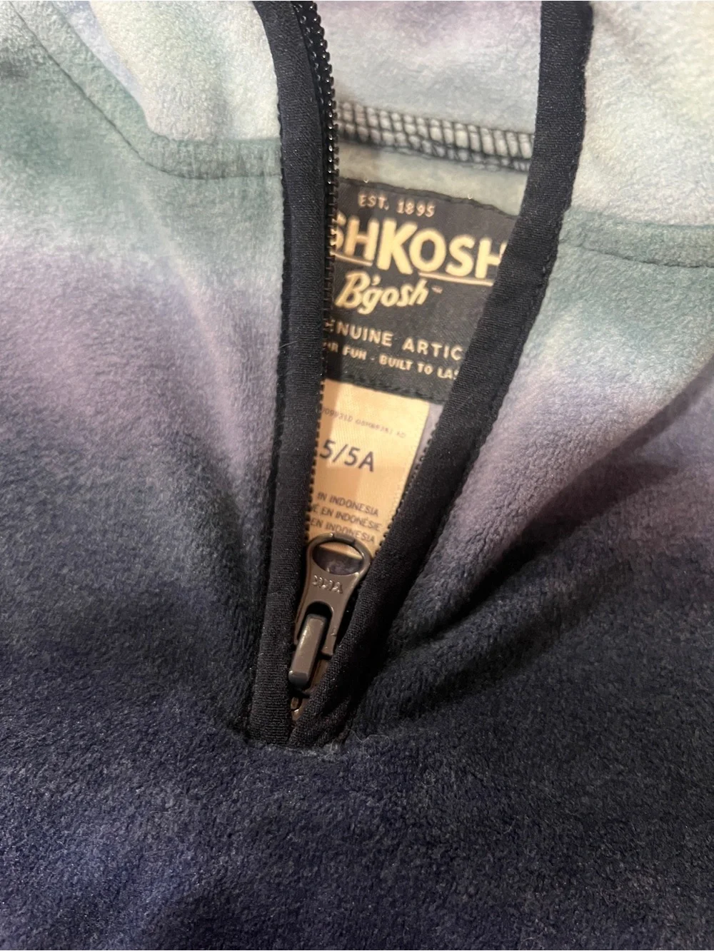 OshKosh B'gosh Blue Ombre Quarter-Zip Fleece Pullover